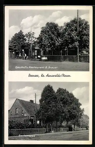 AK Bernsee, Gasthof und Restaurant B. Brauer, Dorfstrasse