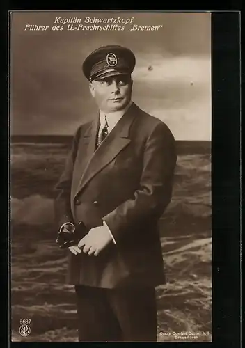 AK Kapitän Schwartzkopf, Kommandant des Fracht-U-Bootes Bremen
