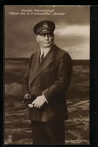 AK Kapitän Schwartzkopf, Kommandant des Fracht-U-Bootes Bremen