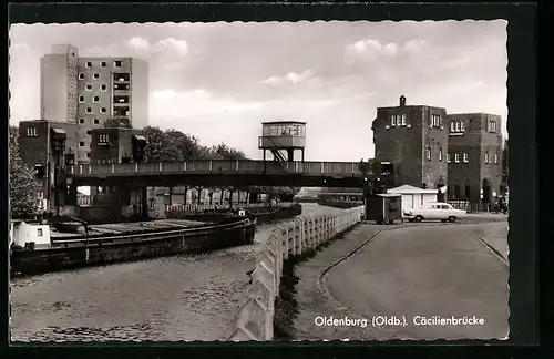 AK Oldenburg i. O., Blick auf die Cäcilienbrücke