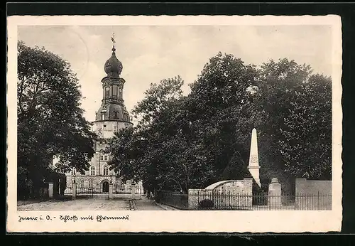 AK Jever i. O., Schloss mit Ehrenmal