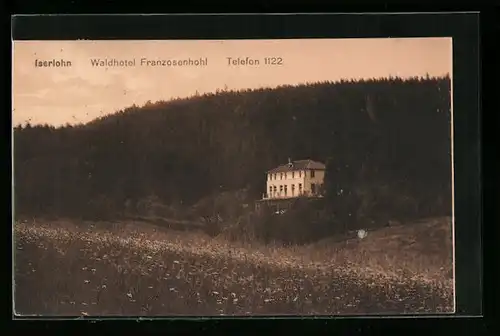 AK Iserlohn im Sauerland, Waldhotel Franzosenhohl am Waldrand