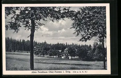 AK Nassau i. Erzgeb., das alte Forsthaus im oberen Ortsteil