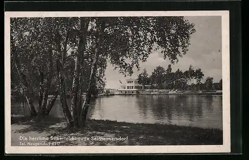 AK Seifhennersdorf, am Ufer vor der Silberteichbaude