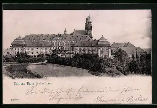AK Bad Staffelstein, Blick auf das Schloss Banz und das Kloster
