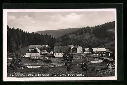 AK Kratzhammer, Gasthof und Fleischerei, Herrl. waldr. Sommerfrische
