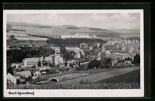 AK Bad Schwalbach, Generalansicht von den Feldern aus