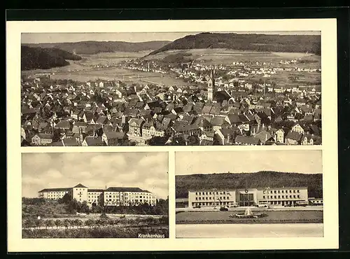 AK Tuttlingen, Generalansicht, vor dem Krankenhaus