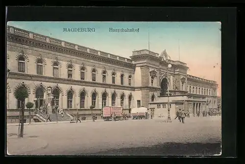 AK Magdeburg, vor dem Hauptbahnhof