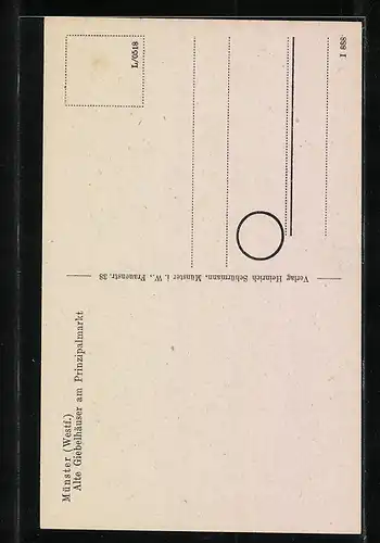 AK Münster i. Westf., alte Giebelhäuser am Prinzipalmarkt