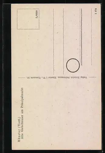 AK Münster i. Westf., vor den alten Giebelhäusern am Prinzipalmarkt