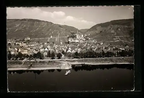 AK Klotten an der Mosel, Blick auf die Mosel auf die Stadt