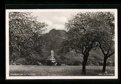 AK Unterflintsbach im Inntal, Blick zur Kirche am Heuberg