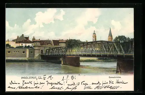 AK Ingolstadt, Partie an der Donaubrücke