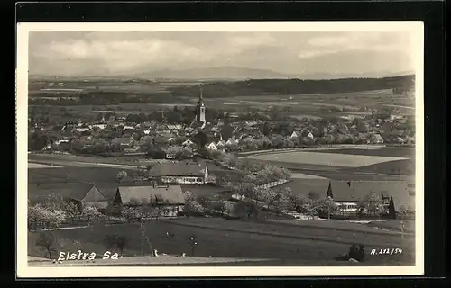 AK Elstra i. Sa. Generalansicht mit Blick zur Kirche
