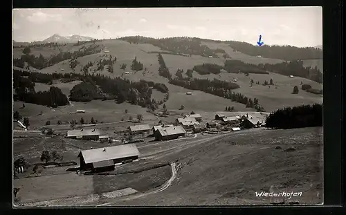 AK Wiederhofen, Blick auf die Häuser im Tal