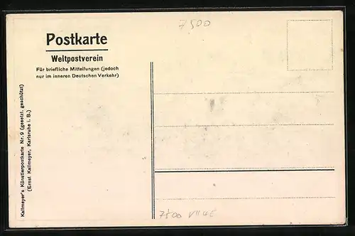 Künstler-AK Karlsruhe i. B., an der Stephanskirche