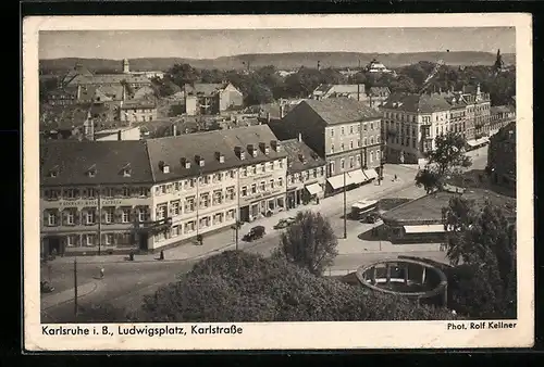 AK Karlsruhe i. B., Karlstrasse und Ludwigsplatz