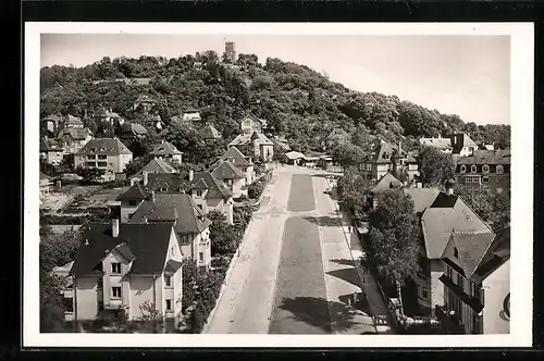 AK Karlsruhe-Durlach, Blick in die Bergbahnstrasse