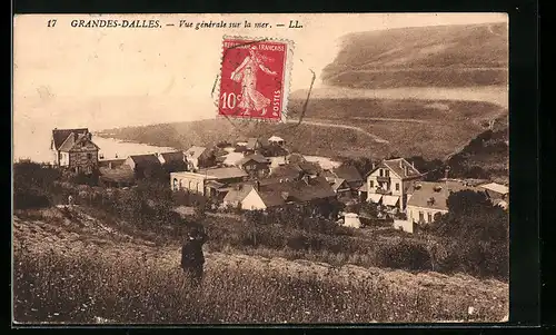 AK Grandes-Dalles, Vue générale sur la mer