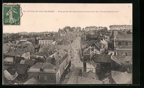 AK St-Romain-de-Colbosc, Vue prise de l`ancienne cheminée de l`Usine électrique