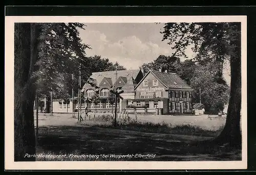 AK Wupperthal-Elberfeld, Park-Restaurant Freudenberg von der Strasse gesehen