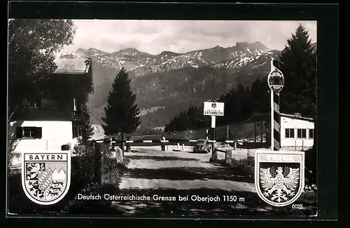 AK Oberjoch im Hochallgäu, Deutsch Österreichische Grenze