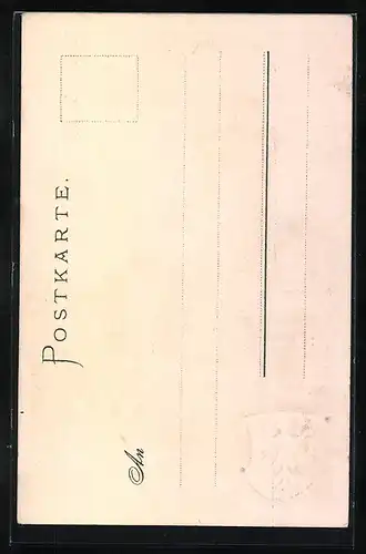 Künstler-AK Nürnberg, Blick auf das Brunnenhäuschen