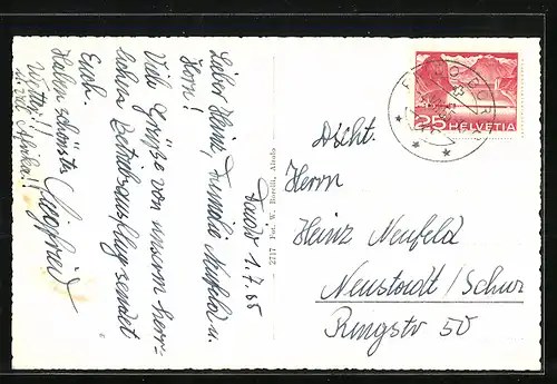 AK Faido, Panoramaansicht der Stadt