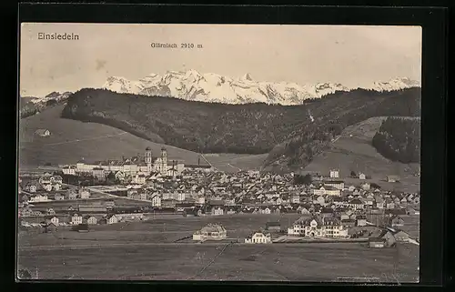 AK Einsiedeln, Generalansicht gegen Glärnisch