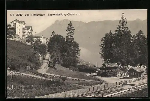 AK Les Marecottes, Ligne Martigny-Chamonix