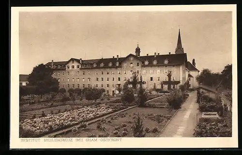 AK Cham, Ostfront des Institut Heiligkreuz