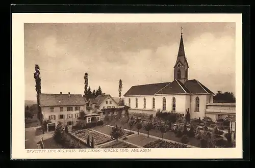 AK Cham, Garten am Institut Heiligkreuz