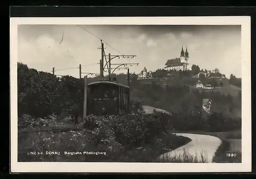 AK Linz a. d. Donau, Bergbahn Pöstlingberg