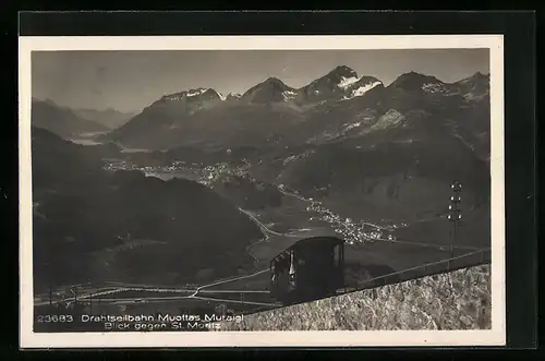AK St. Moritz, Drahtseilbahn Muottas Muraigl, Bergbahn