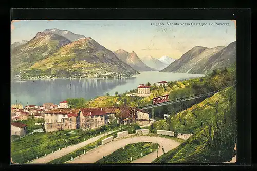AK Lugano, Veduta verso Castagnola e Porlezza