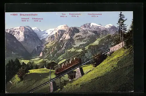AK Braunwaldbahn, Blick auf Tödl und Kammerstock