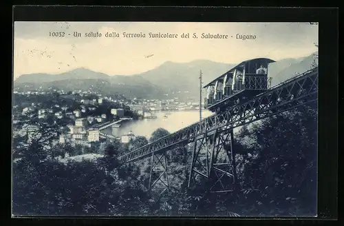 AK Lugano, un saluto dalla Ferrovia Funicolare del S. Salvatore