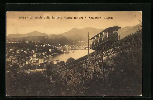 AK Lugano, un saluto dalla Ferrovia Funicolare del S. Salvatore