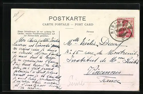 AK Rigi-Kulm, Blick zum Kurhaus