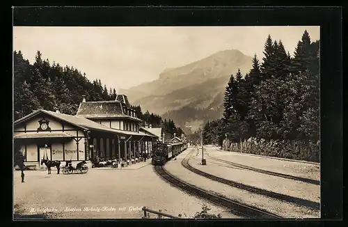 AK Brünigbahn, Station Brünig-Kulm mit Giebel