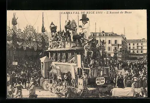 AK Nice, Carnaval 1911, l`Assaut de Boxe