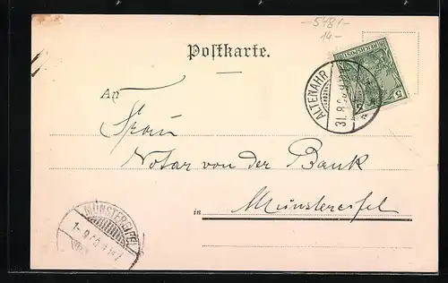 AK Altenahr, Ortsansicht mit dem weissen Kreuz