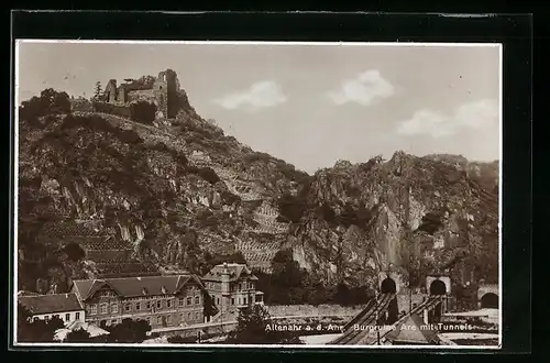 AK Altenahr, Burgruine Are mit Tunnels