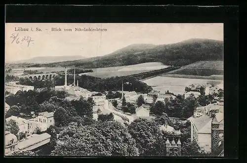 AK Löbau i. Sa., Blick vom Nikolaikirchturm