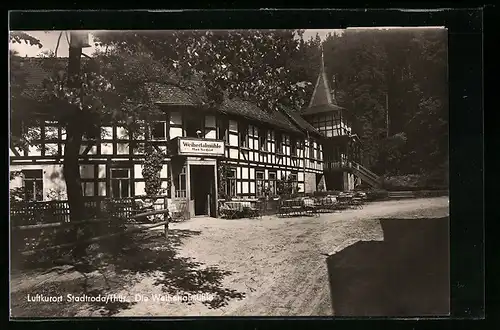 AK Stadtroda /Th., Gasthaus Weihertalmühle M. Seifert mit Strasse