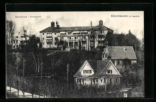 AK Ebenhausen /Isartal, Sanatorium mit Umgebung