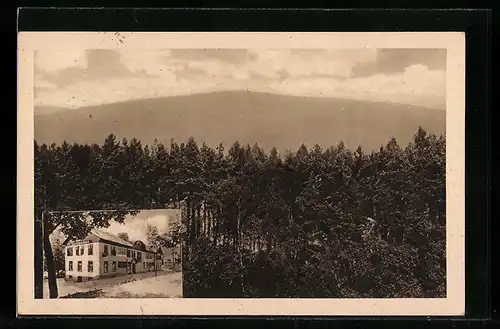 AK Oberursel, Hotel Hohe Mark umgeben von Wald und Gebirge