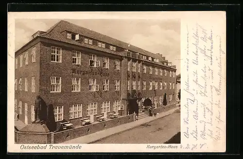 AK Travemünde, Hotel Kurgarten-Haus, Vorderansicht