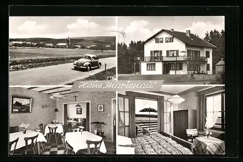 AK Norath / Hunsrück, Gasthaus Haus Marienau, Innenansichten